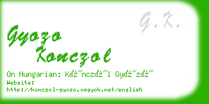 gyozo konczol business card